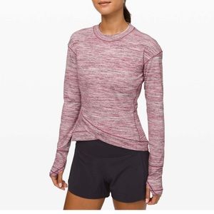LULULEMON Women’s Close To Crossing Rulu Long Sleeved Space Dyed Camo Plum